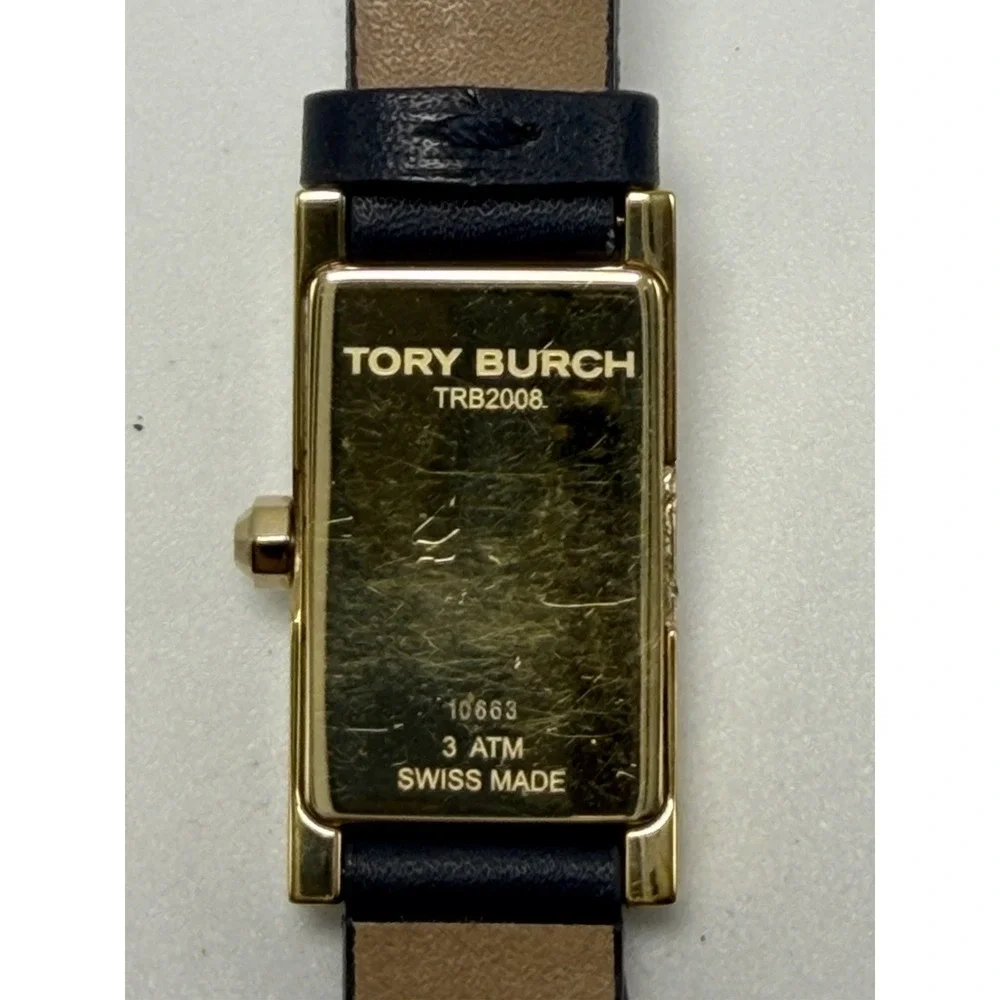 Tory Burch TRB2008 Double Wrap Ladies Watch New Battery 17MM Leather Band Swiss‎